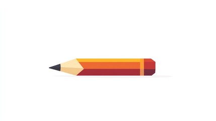 A red and yellow pencil with a black eraser.