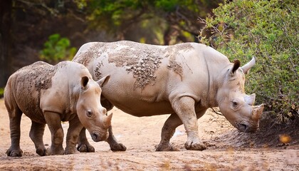 Obraz premium rhino in the wild