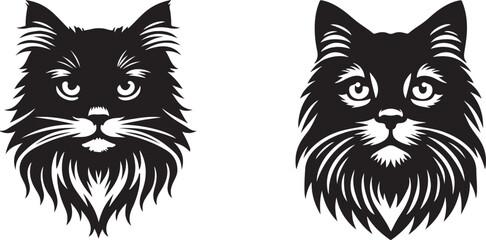 Obraz premium cat hade vector silhouette