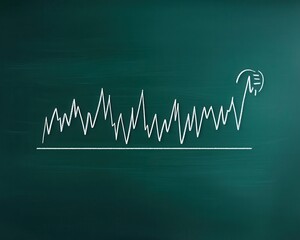 Obraz premium Fourier transform formula and vibration drawing with handwriting on chalkboard