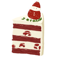 christmas cake with strawberry