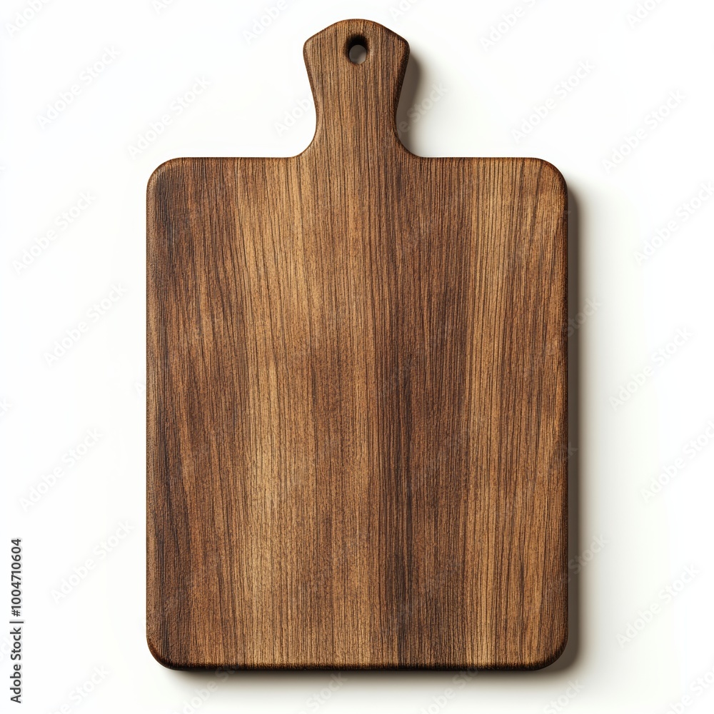 Poster a minimalist 3d wooden plaque with a smooth surface and rustic finish, isolated on a white backgroun