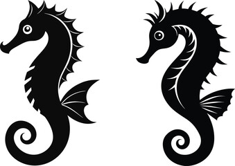 seahorse vector silhouette 