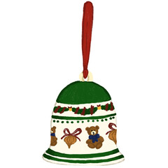 christmas bell on white