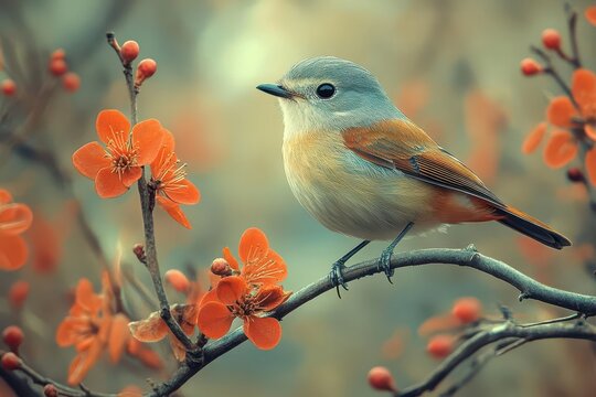 a vintagestyle conceptual illustration of a bird rendered in kodachrome colors evoking nostalgia with a blend of artistic flair and classic photography aesthetics