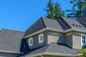 The top of the house with nice window in Vancouver, Canada.