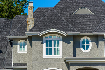 The top of the house with nice window in Vancouver, Canada.