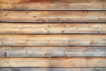 Naklejka premium Warm natural wooden wall constructed from horizontal slats showcasing the beautiful wood grains in a pared back Japandi design style