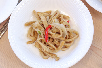 Korean side dish. Stir fried fish cake

