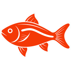 fish icon silhouette with Transparent Background Clipart