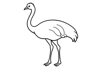 cassowary vector icon with Transparent Background Clipart