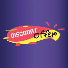 discounts offer text vector sticker label price icon illustration