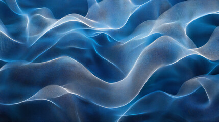 Fototapeta premium A dynamic pattern of blue waveforms with gradient colors. A dynamic pattern of blue waveforms with gradient colors. 