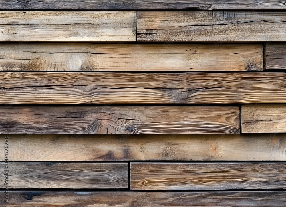 Poster wooden planks wall with linear textured surface simple modern architectural design element suitable 