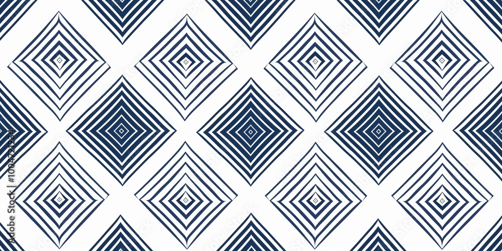 Poster blue and white design of squares and diamonds. the design is made up of many small squares and diamo