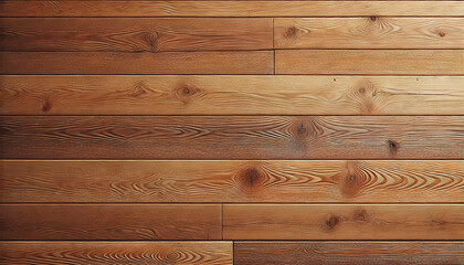 Texture of Wooden Planks with Medium Grain Patterns, Shallow Cracks, and Small Knots. Warm Chestnut and Honey Tones with Minimal Imperfections Create a Clean, Textured Background. AI-generated
