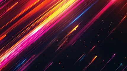 Colorful, abstract background with streaks of light and a black foreground. The background is a mix of red, yellow, and blue, while the foreground is black