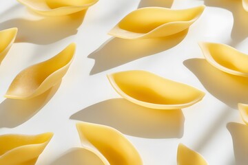 Close-up of fresh yellow pasta noodles