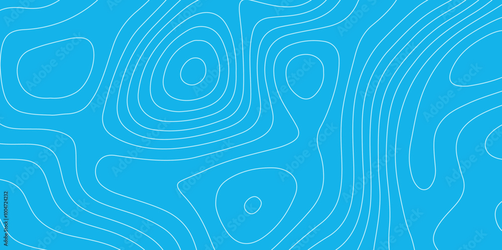 Poster abstract design seamless pattern with line topographic map. geographic mountain relief. retro topogr