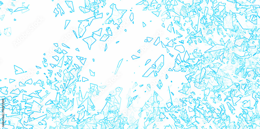 Aufkleber light blue vector background with triangles.abstract white and blue color frozen ice surface design.