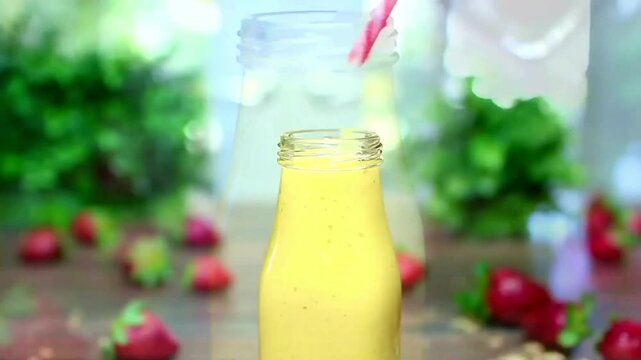 Enjoy Tropical Fruit Smoothies, a vibrant mix of fresh fruits like banana, passion fruit, and kiwi. These delicious smoothies are ideal for a quick breakfast or a refreshing snack any time of day