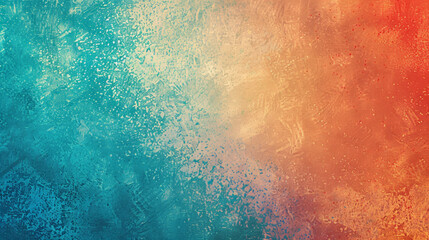 Obraz premium grainy gradient background teal orange read blue