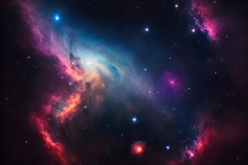 Fototapeta premium background with space and stars