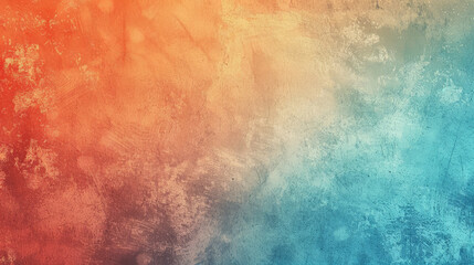 Fototapeta premium grainy gradient background teal orange read blue
