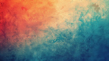 Fototapeta premium grainy gradient background teal orange read blue