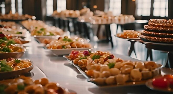 buffet food in a restaurant