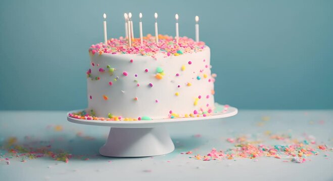 birthday cake with candle