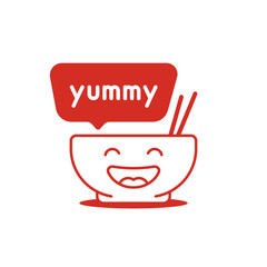 yummy food icon like bowl of noodle emoji