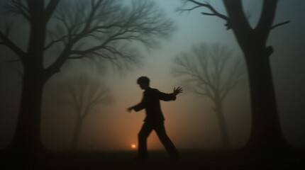 person in the forest