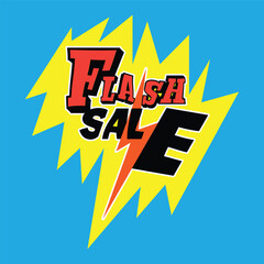 flash sale text vector sticker label price icon illustration