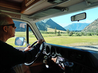 Road trip journey Okanagan valley British Columbia Canada