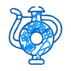 jug clay crockery doodle icon sketch vector. jug clay crockery sign. isolated symbol illustration
