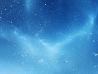 Obraz premium Beautiful Sky with Aurora and Stars. Blue Northern Lights Wallpaper