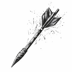 darts on white background