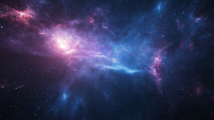 Vivid purple and blue nebula with glowing stars and cosmic dust, illustrating the beauty and mystery of deep space, ideal for astronomical themes, sci-fi designs, and celestial art.