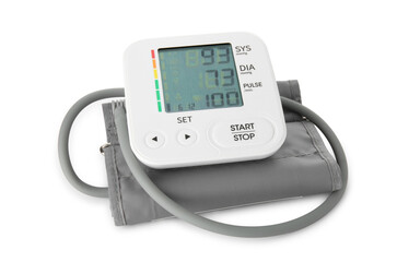 Blood pressure measuring device isolated on white