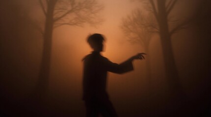 person in the forest