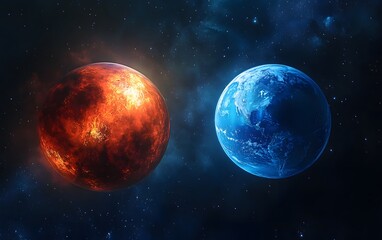 Obraz premium Distant planets in the cosmos