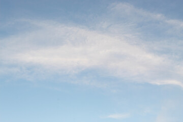 beautiful clear blue sky with white clouds