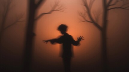 person in the forest