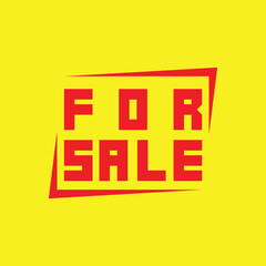 for sale text vector sticker label price icon illustration