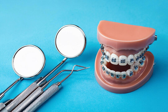 ortodoncia y brackets, cuidado dental protesis dental. implante dental boca saludable tratamiento estetico dientes