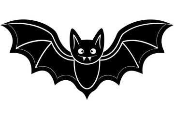 halloween bat sticker vector style with white background
