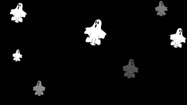 2D animation of a Cartoon ghost