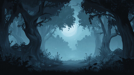 A dark and moody forest background, ideal for mysterious designs.