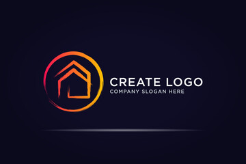 brush circle house innovation logo